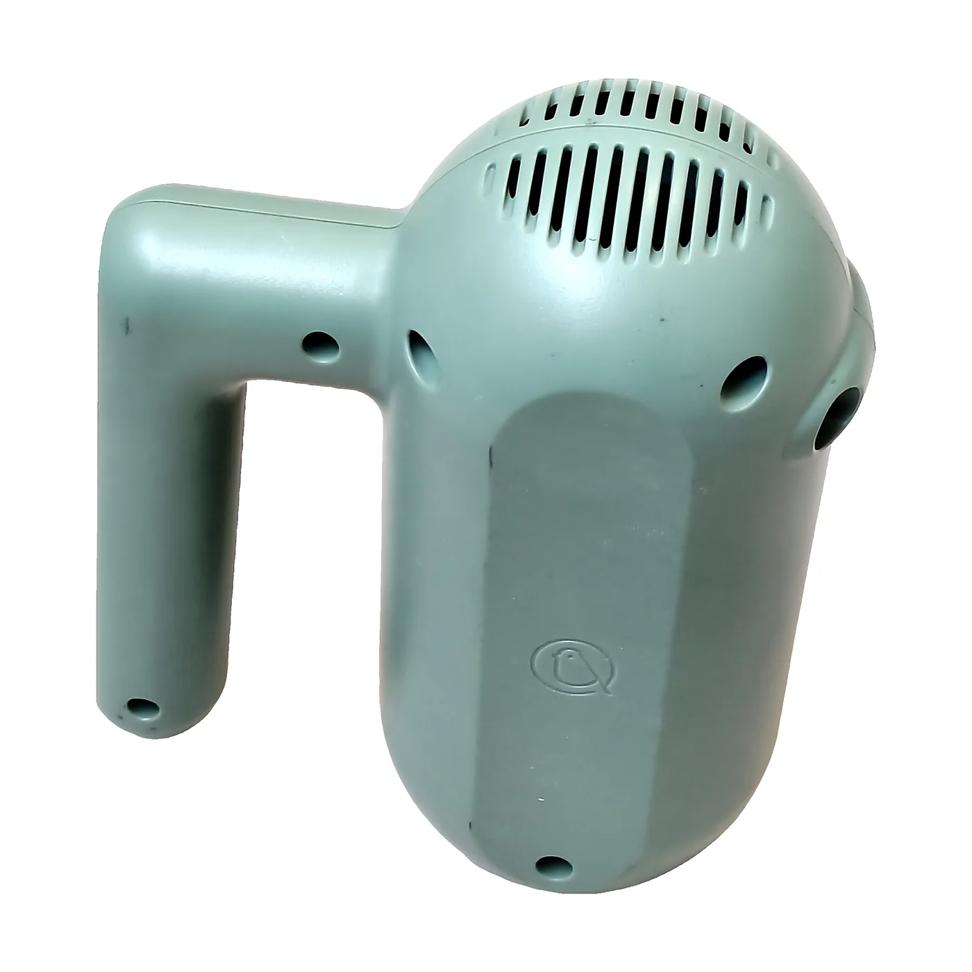 Gray-green handheld fan housing injection molded part