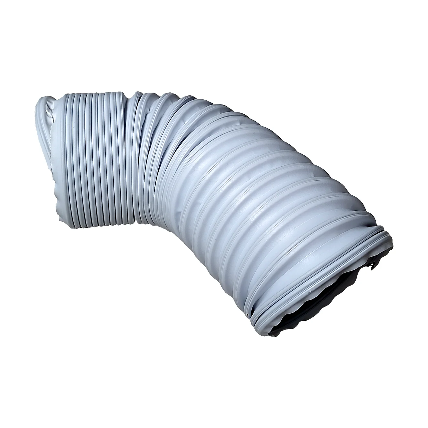 White extendable corrugated hose